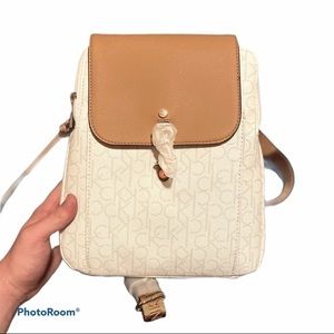 Calvin Klein novilty flap backpack purse